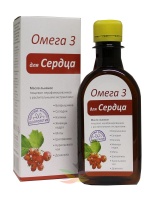 "Омега-3 для сердца" - масло льняное с экстрактом калины, живицы кедра, солодки, мяты, шиповника, курильского чая и другие